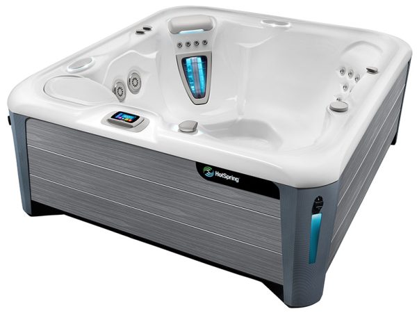 HotSpring Highlife 2022 Prodigy Alpine White Driftwood 3 4 Angle
